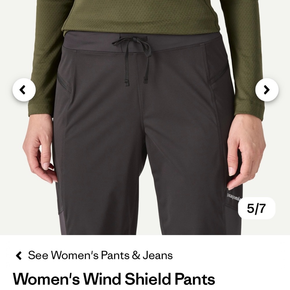 Patagonia Black Wind Shield Pants, Large